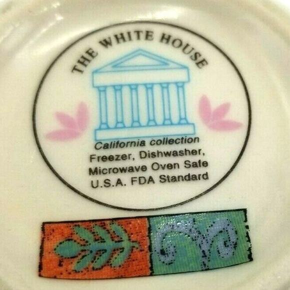 White House California Collection Two Ceramic Mugs Creamer Set - Picture 8 of 9